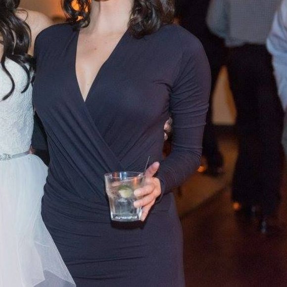 Charli London, long sleeve wrap dress, purple, size S, worn once - Picture 2 of 5